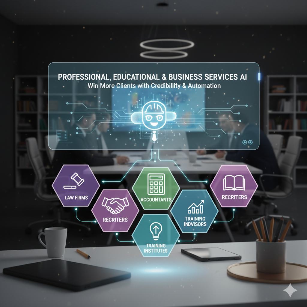 Professional, Educational & Business Services industry illustration